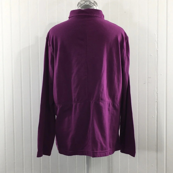 Neon Budhha Purple Button Front Shirt Long Sleeve - Picture 3 of 12